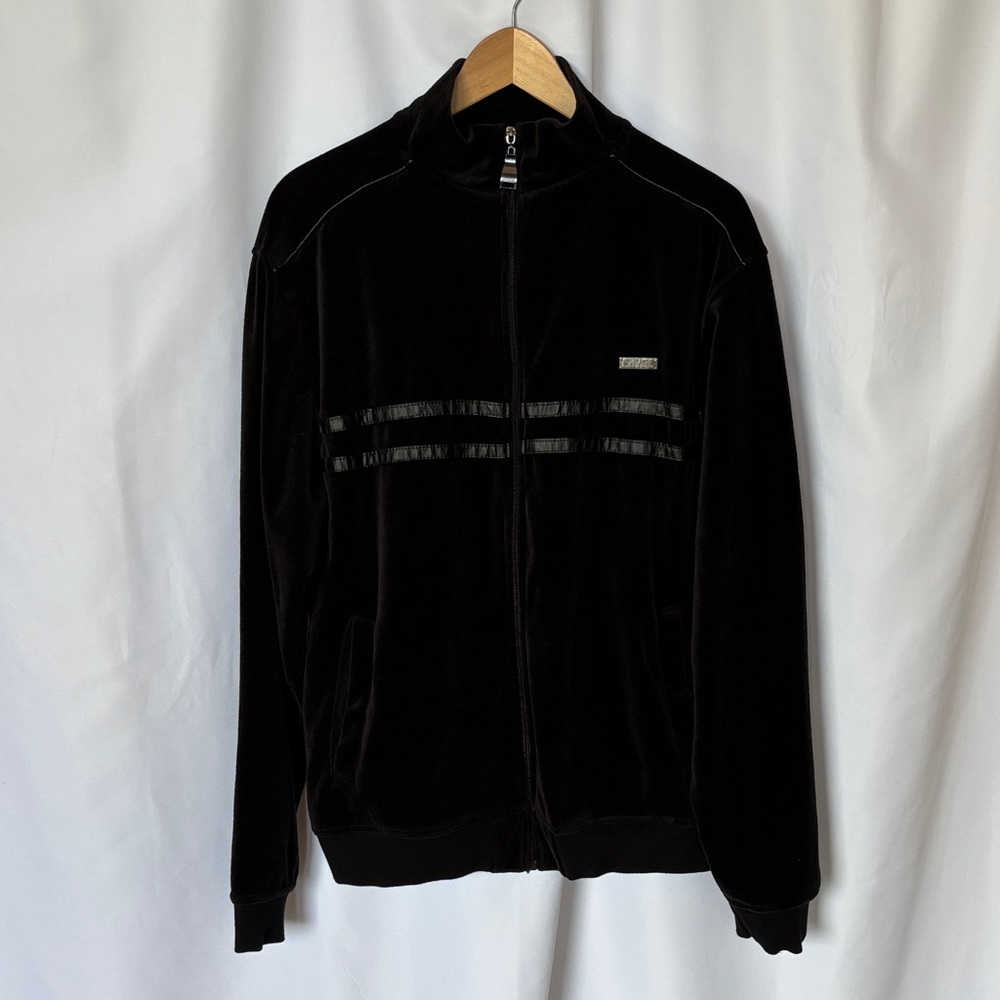 Enyce Men's Full Zip Black Track Jacket Sean Combs P Diddy Y2K Size XL EUC